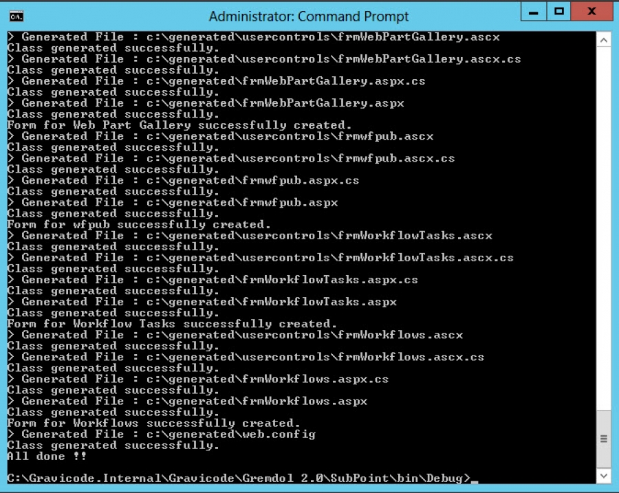 Subpoint 1.1 - ASP.NET Form generator for Sharepoint Server 2013